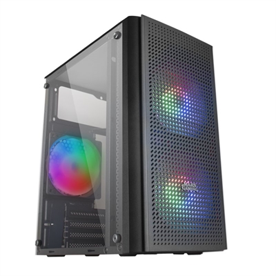 CAJA ORDENADOR MARS GAMING MC300 NEGRO MICRO ATX 1 X USB 3.0 2 X USB 2.0 3 X 120MM FRGB