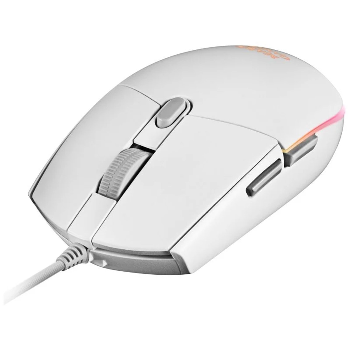 RATON MARS GAMING MMGW OPTICO USB 6 BOTONES 3200PPP RGB BLANCO