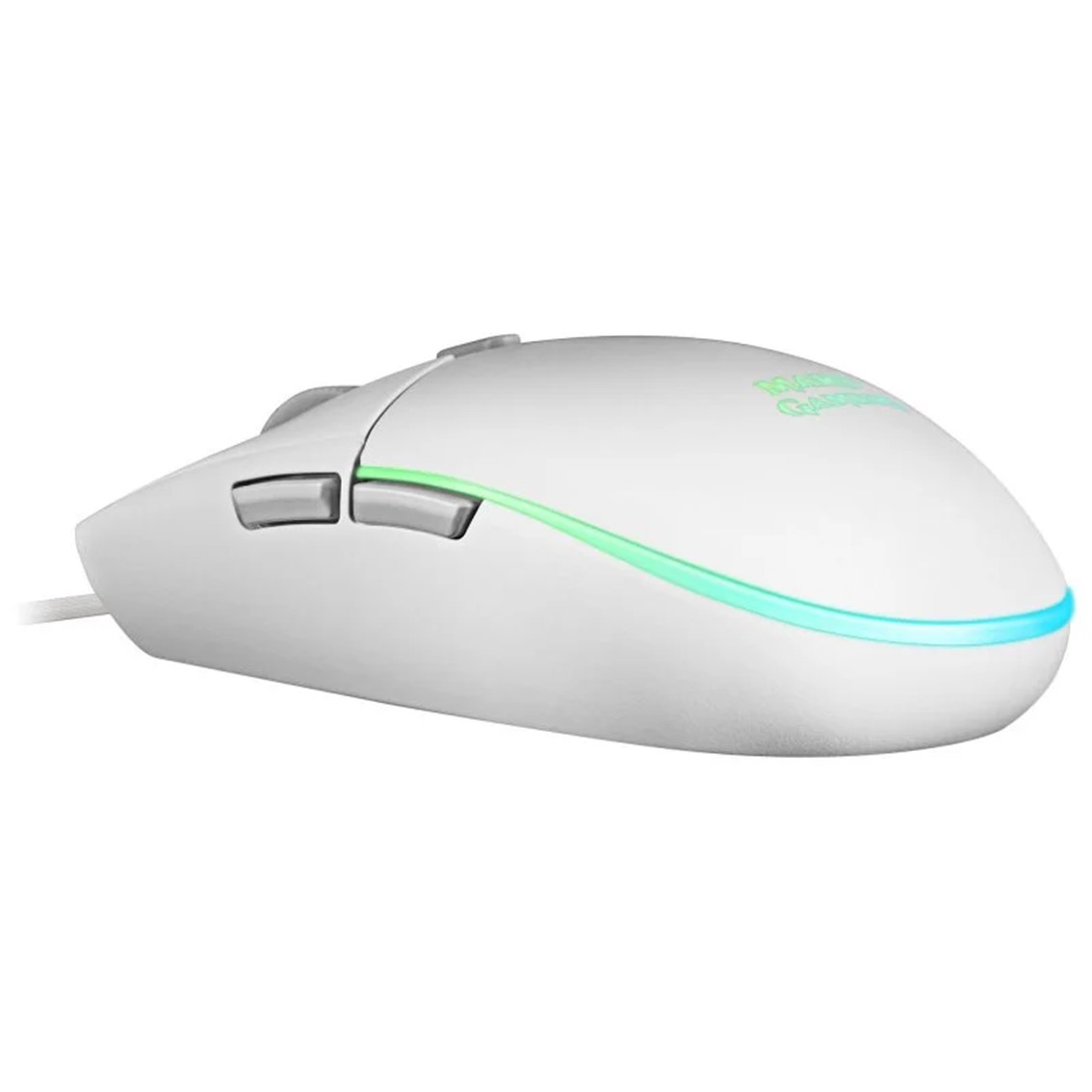 RATON MARS GAMING MMGW OPTICO USB 6 BOTONES 3200PPP RGB BLANCO