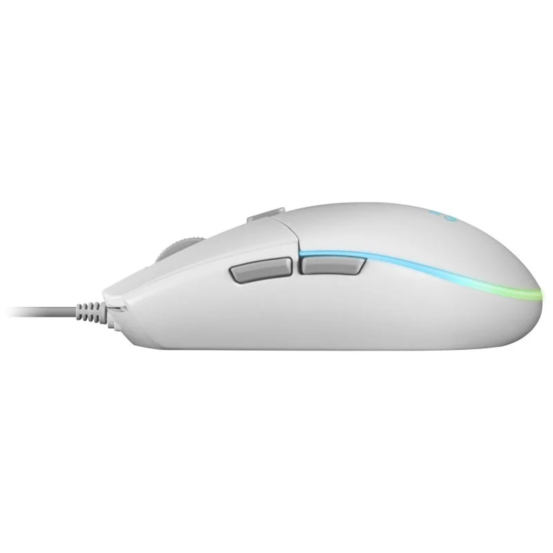 RATON MARS GAMING MMGW OPTICO USB 6 BOTONES 3200PPP RGB BLANCO