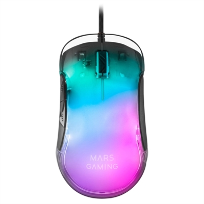 MOUSE RATON MARS GAMING MMGLOW OPTICO USB 7 BOTONES 12800PPP RGB