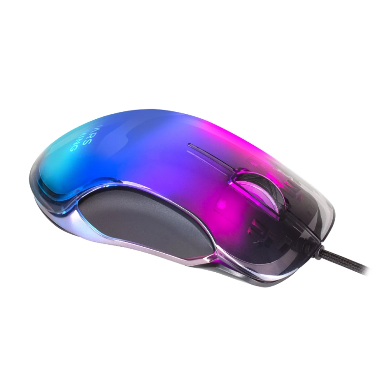 MOUSE RATON MARS GAMING MMGLOW OPTICO USB 7 BOTONES 12800PPP RGB