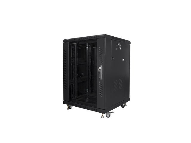 ARMARIO RACK LANBERG 15U 600 X 600 AUTO ENSAMBLADO 19" CARGA MAXIMA 800KG NEGRO