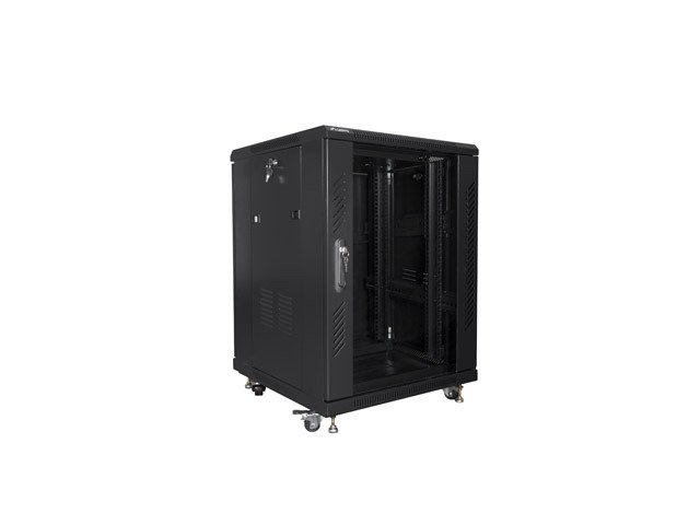 ARMARIO RACK LANBERG 15U 600 X 600 AUTO ENSAMBLADO 19" CARGA MAXIMA 800KG NEGRO