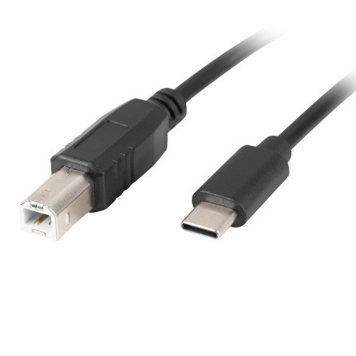 CABLE USB TIPO C A USB 2.0 TIPO B LANBERG 3M / MACHO - MACHO / NEGRO