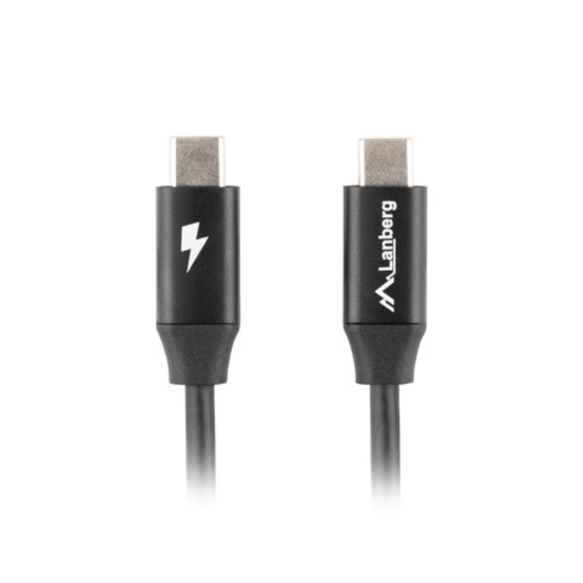 CABLE USB TIPO C LANBERG 1M / MACHO - MACHO / CARGA RAPIDA / NEGRO