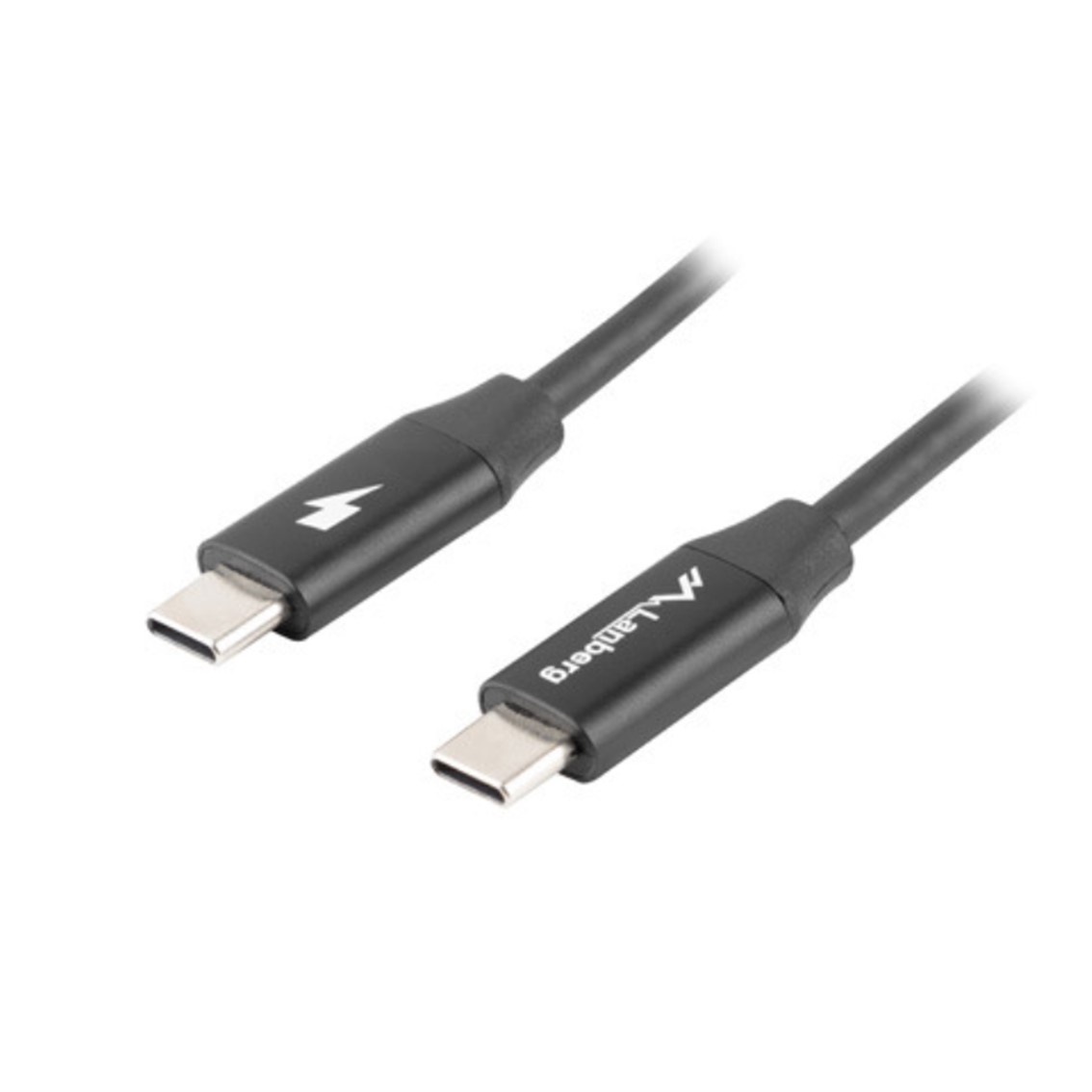 CABLE USB TIPO C LANBERG 1M / MACHO - MACHO / CARGA RAPIDA / NEGRO