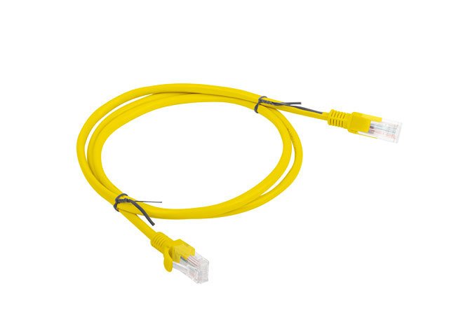 CABLE RED LANBERG LATIGUILLO CAT.6 UTP 1M AMARILLO FLUKE PASSED