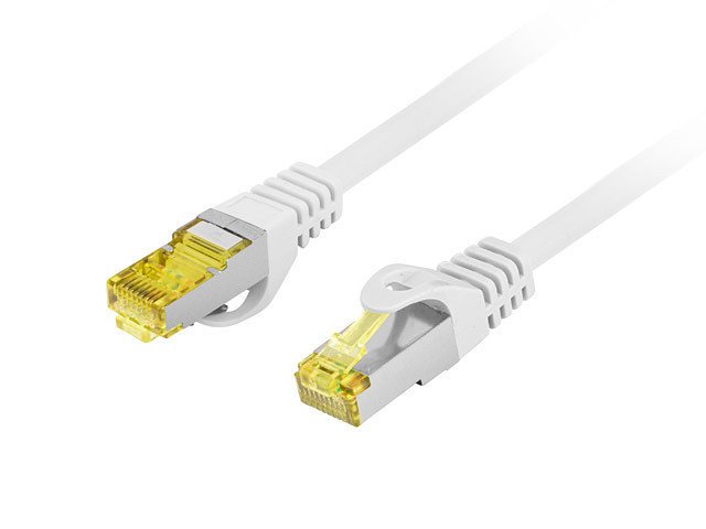CABLE RED LANBERG LATIGUILLO CAT.6A S/FTP LSZH CU 0.25M GRIS FLUKE PASSED