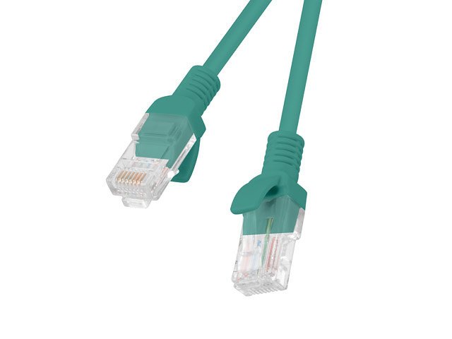 CABLE RED LANBERG LATIGUILLO CAT.6 UTP CU 0.5M VERDE FLUKE PASSED