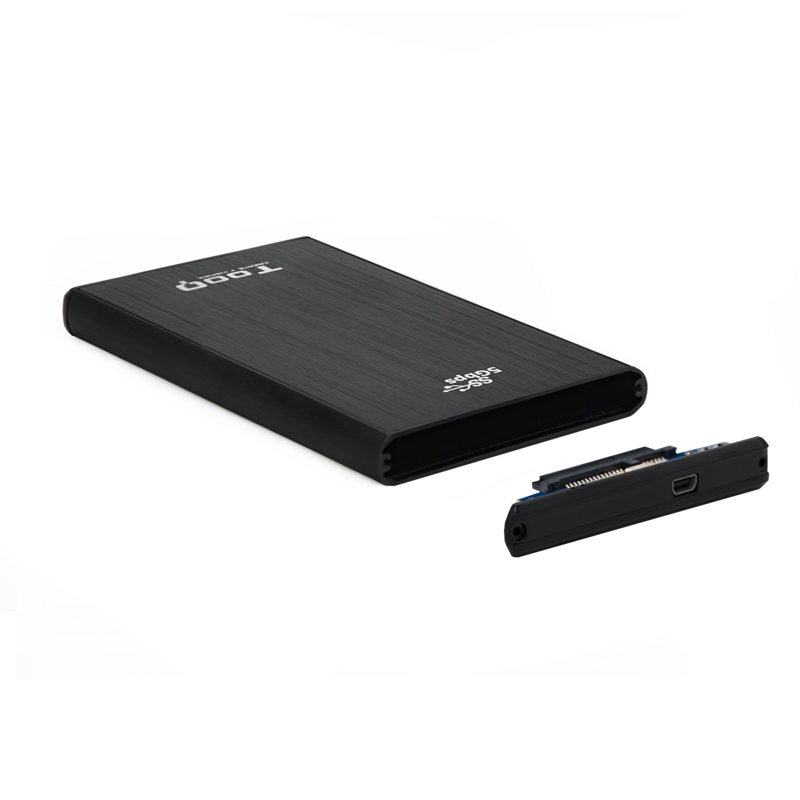 CAJA EXTERNA TOOQ TQE-2522B PARA HDD/SSD 2.5" 9.5MM SATA USB 3.0 NEGRA