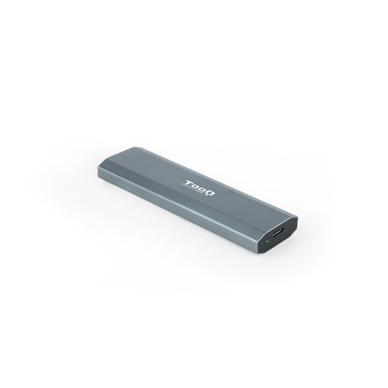 CAJA EXTERNA TOOQ TQE-2223G PARA SSD M.2 USB TIPO C GRIS