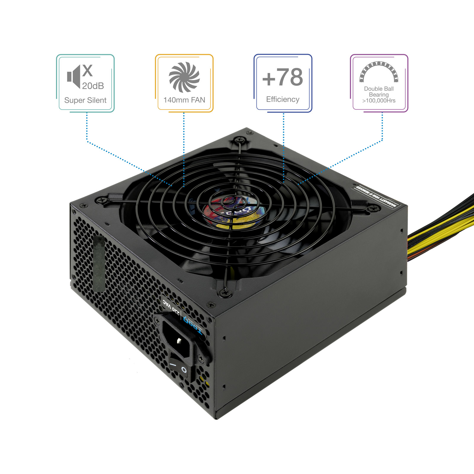 FUENTE DE ALIMENTACION TOOQ TQAPOLO-650SP ATX 650W