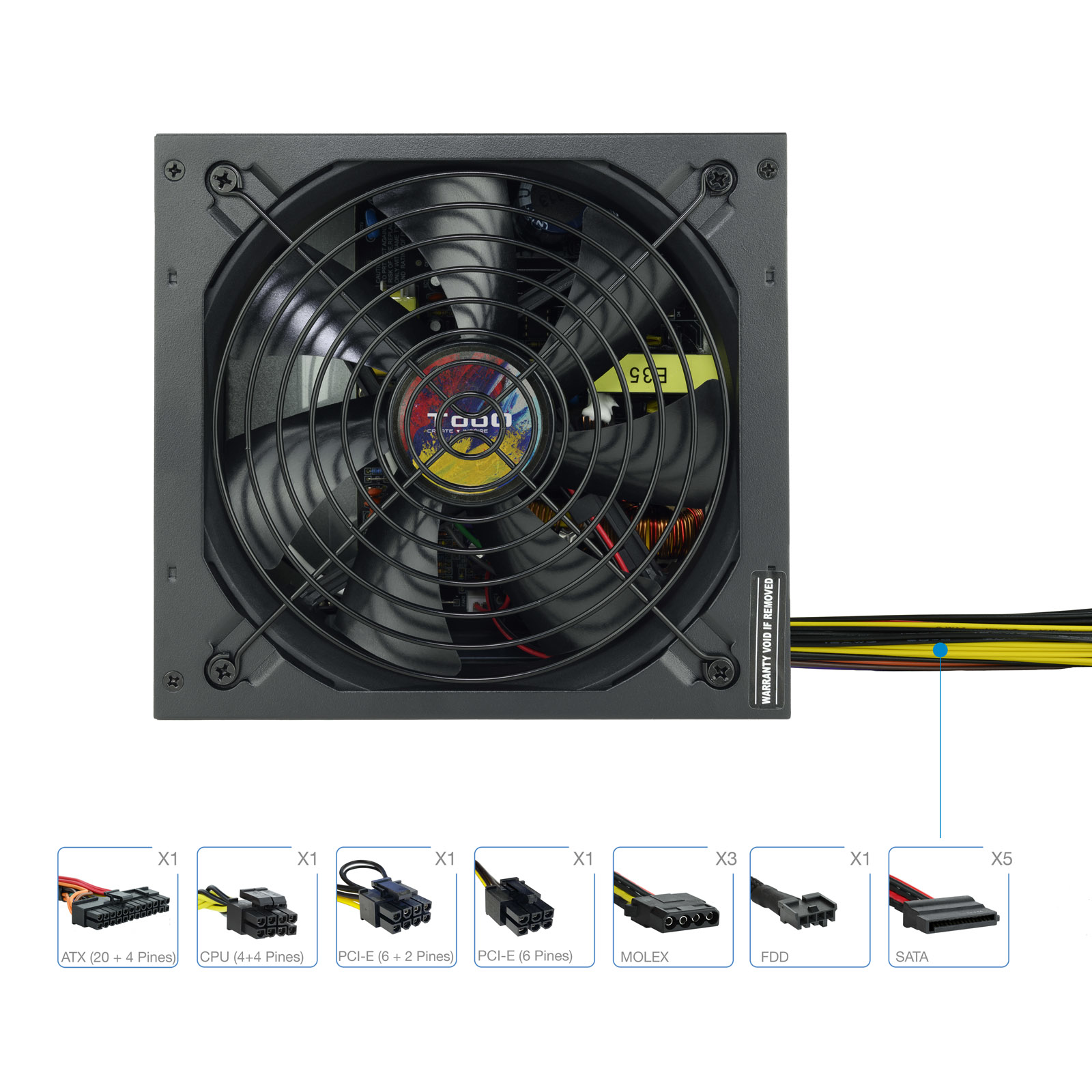 FUENTE DE ALIMENTACION TOOQ TQAPOLO-650SP ATX 650W