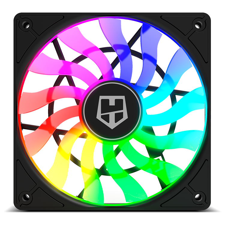 VENTILADOR CAJA NOX HUMMER SLIM 120MM NEGRO ARGB