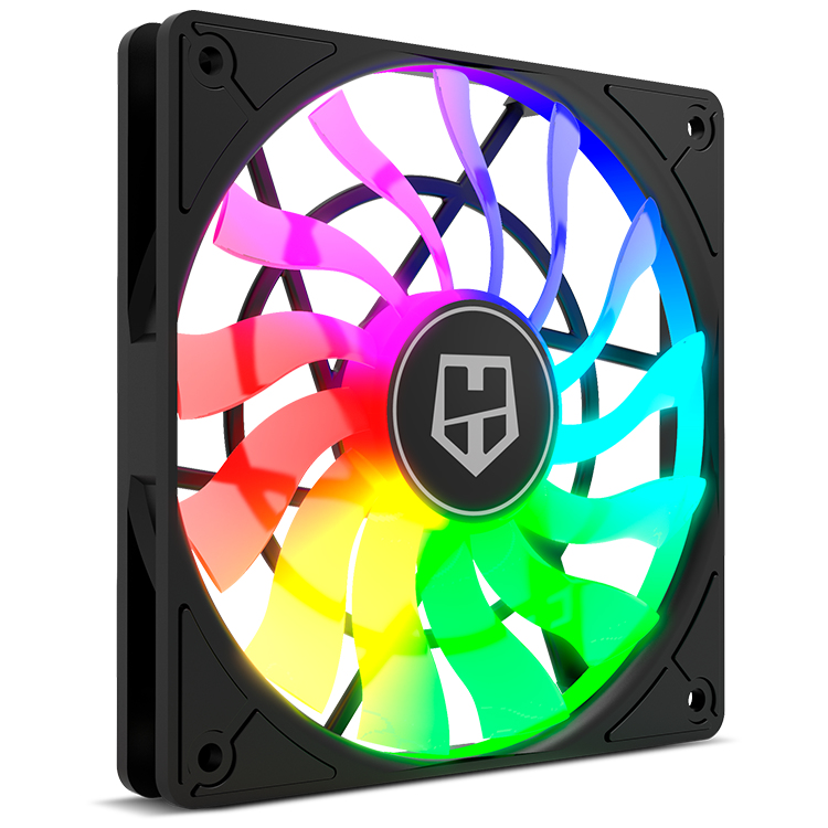 VENTILADOR CAJA NOX HUMMER SLIM 120MM NEGRO ARGB