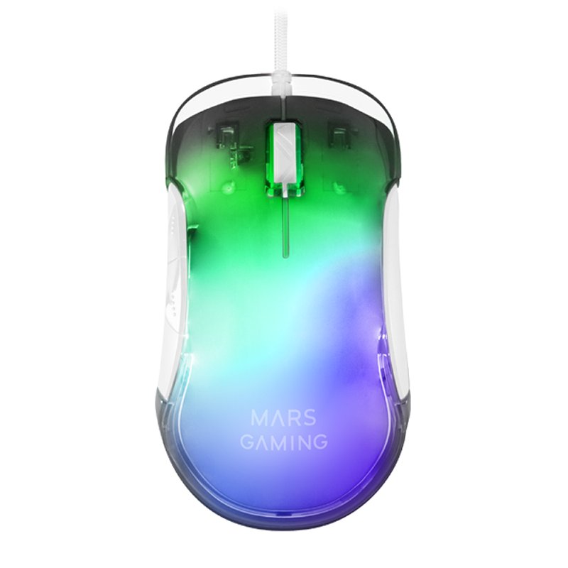 MOUSE RATON MARS GAMING MMGLOWW OPTICO USB 7 BOTONES 12800PPP RGB