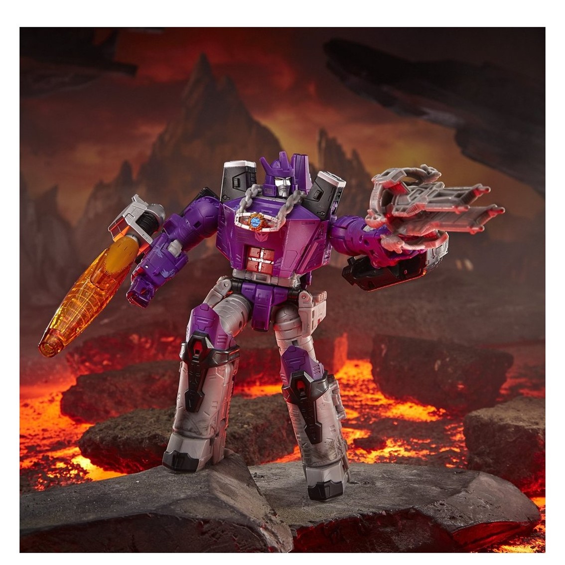 FIGURA HASBRO GALVATRON 18 CM TRANSFORMERS GENERATIONS WFC KINGDOM LEADER