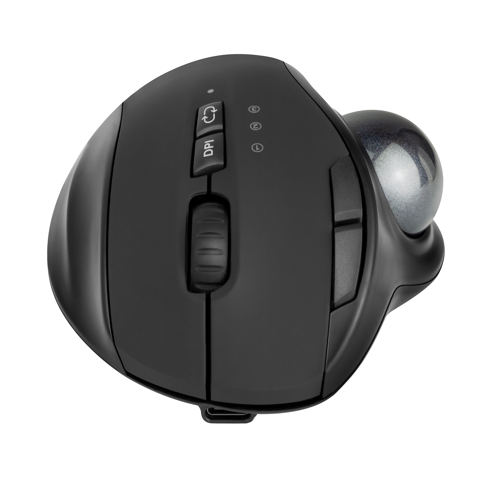Raton inalambrico Phoenix Ergo T1 ergonomico trackball bateria recargable multidispositivo