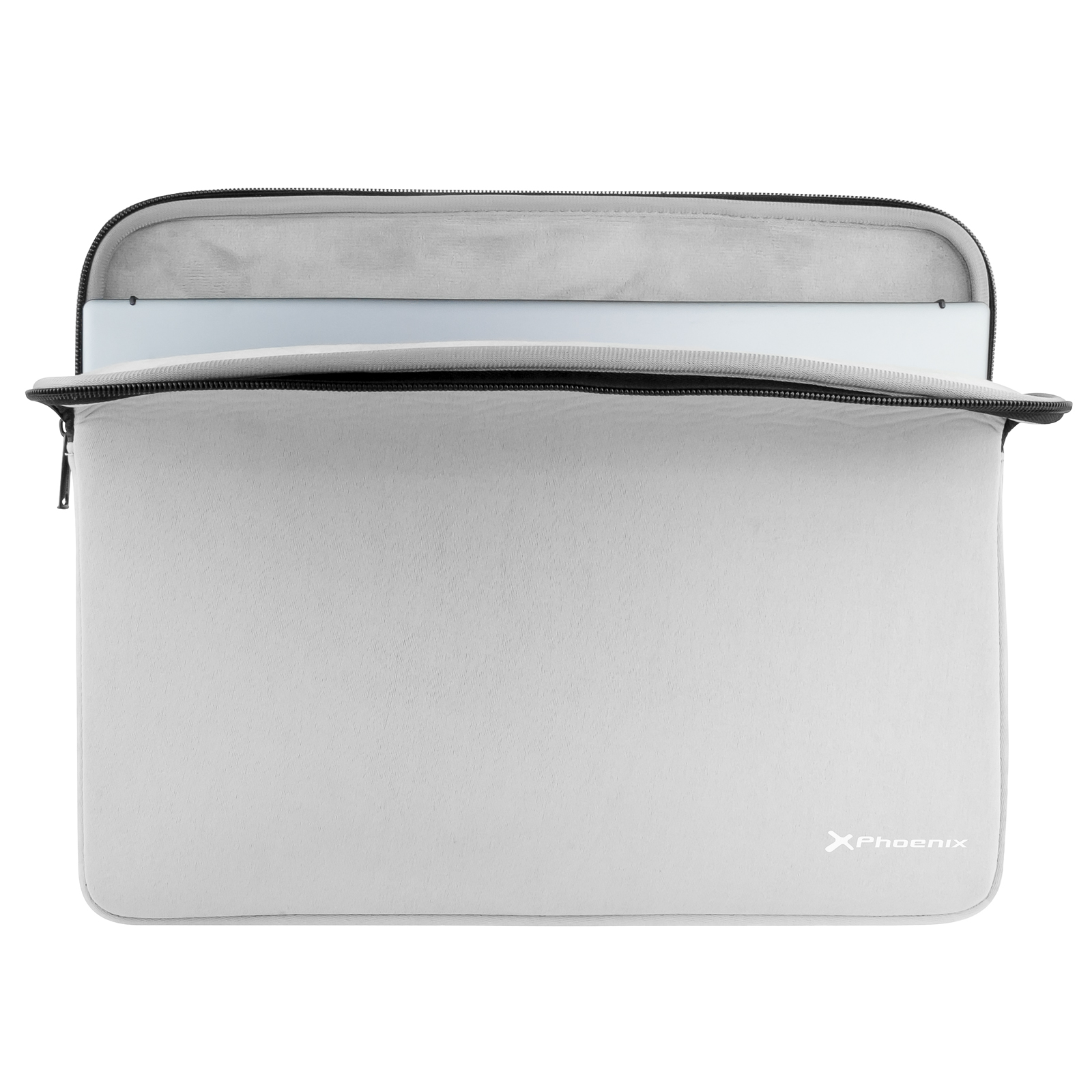Funda de neopreno Phoenix para tablet o portatil 14" interior terciopelo gris