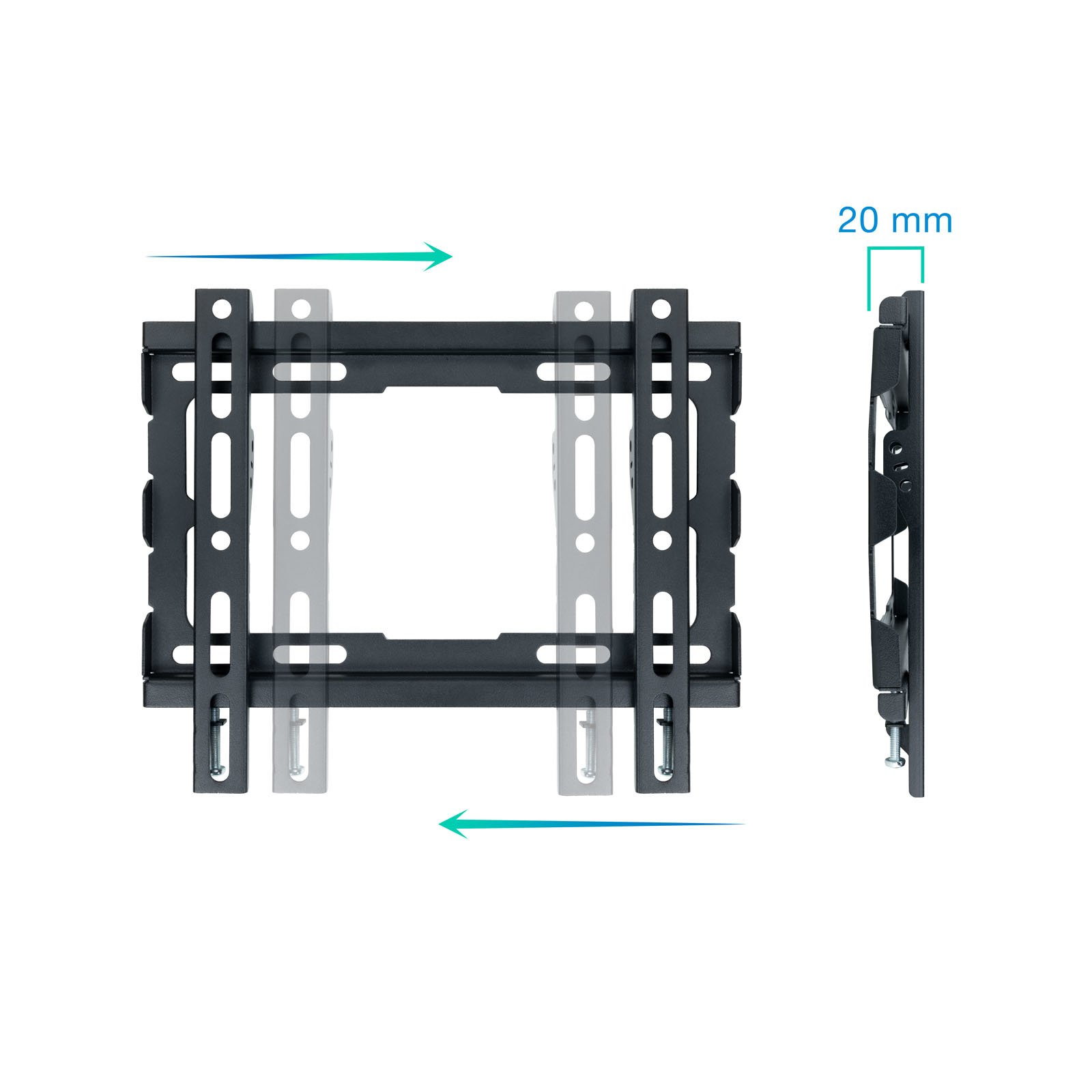 SOPORTE PARED TV TELEVISION MONITOR TOOQ LP1043F-B 23"-43" CARGA MAXIMA 45KG