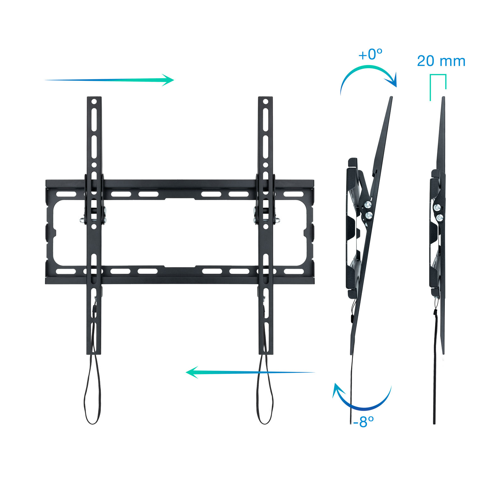 SOPORTE PARED TV TELEVISION MONITOR TOOQ LP1071T-B 32"-70" CARGA MAXIMA 45KG