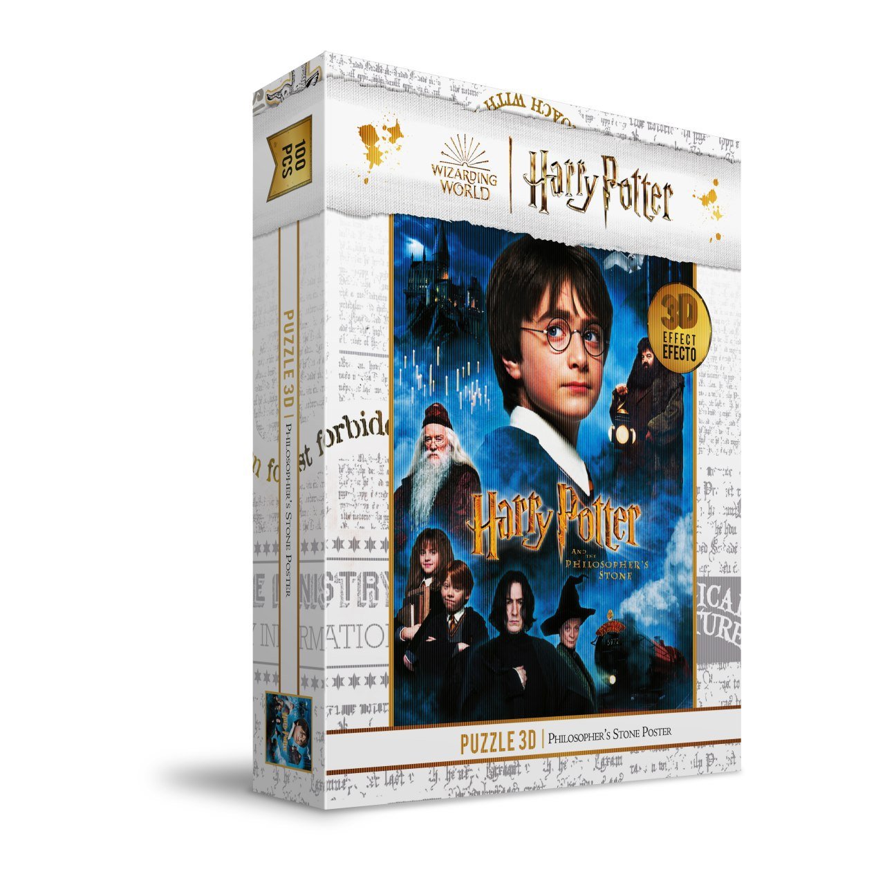 PUZZLE 100 EFECTO 3D POSTER PIEDRA FILOSOFAL HARRY POTTER