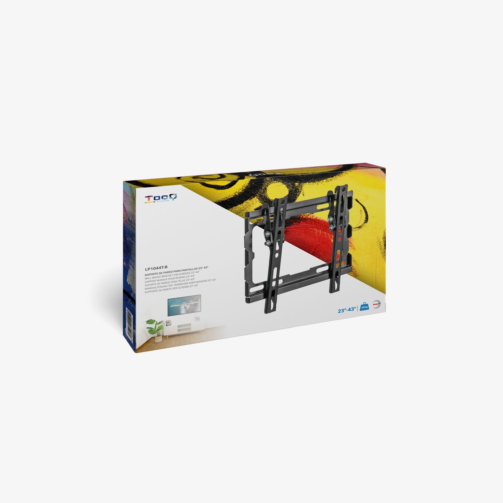 SOPORTE PARED TV TELEVISION MONITOR TOOQ LP1044T-B 23"-43" CARGA MAXIMA 45KG