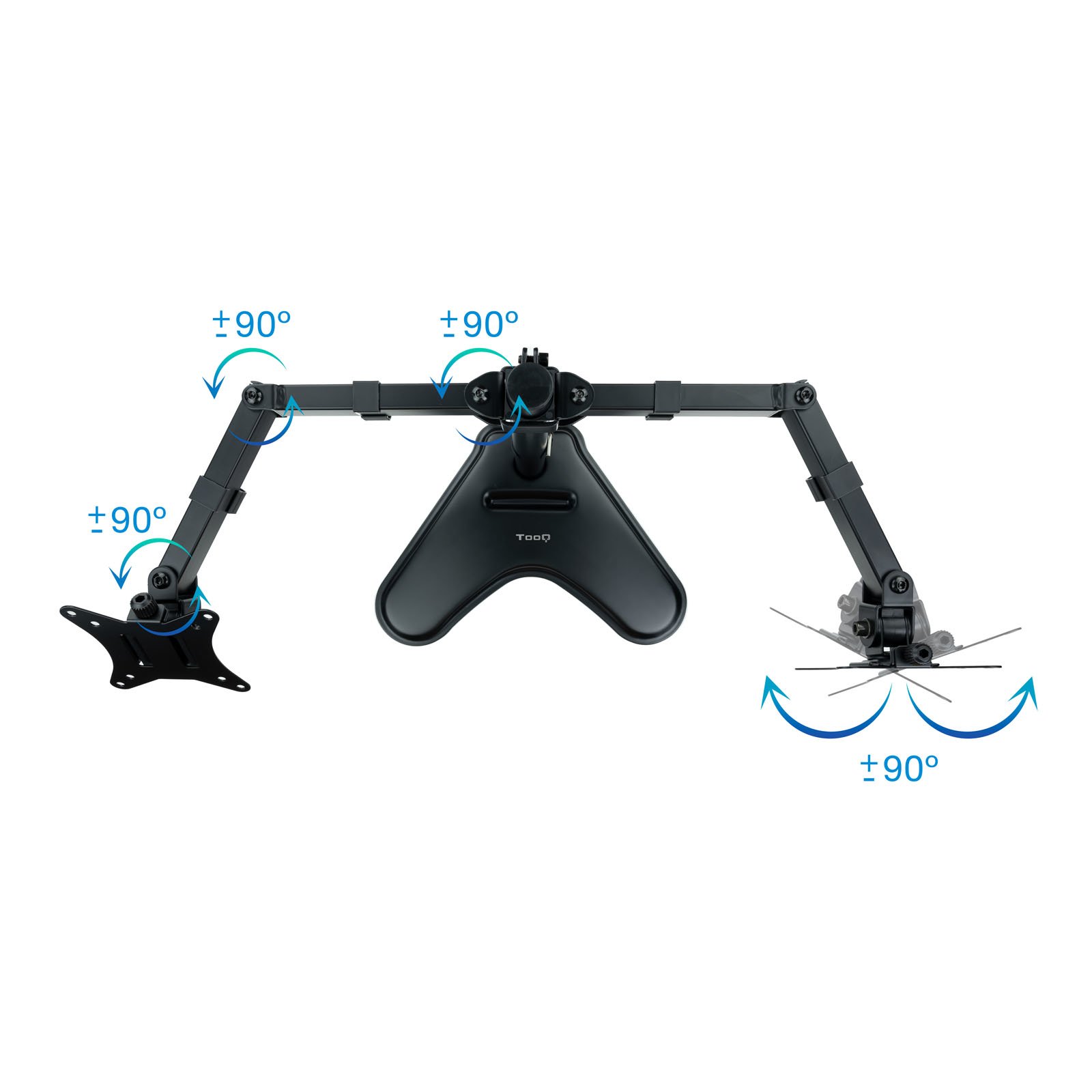 SOPORTE MONITOR DE MESA TOOQ DB1702TN-B 2 PANTALLAS 17"-32" CARGA MAXIMA 9KG