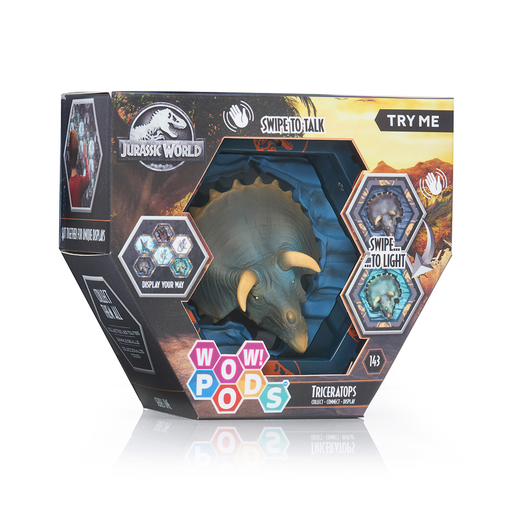 FIGURA WOW! POD JURASSIC WORLD TRICERATOPS SFX CON SONIDO