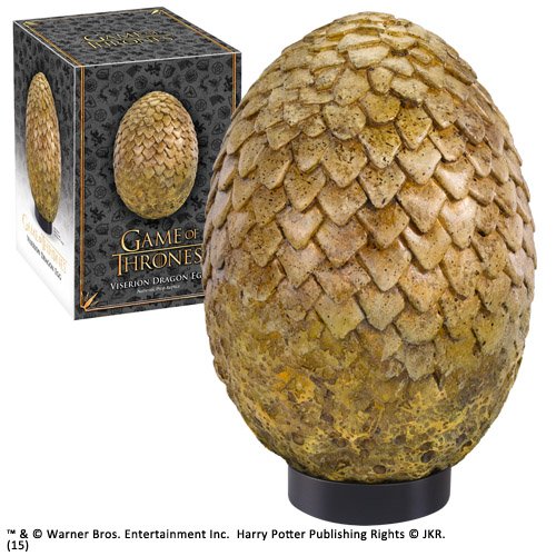 RÉPLICA THE NOBLE COLLECTION JUEGO DE TRONOS HUEVO DE DRAGON VISERION 20.32 CM