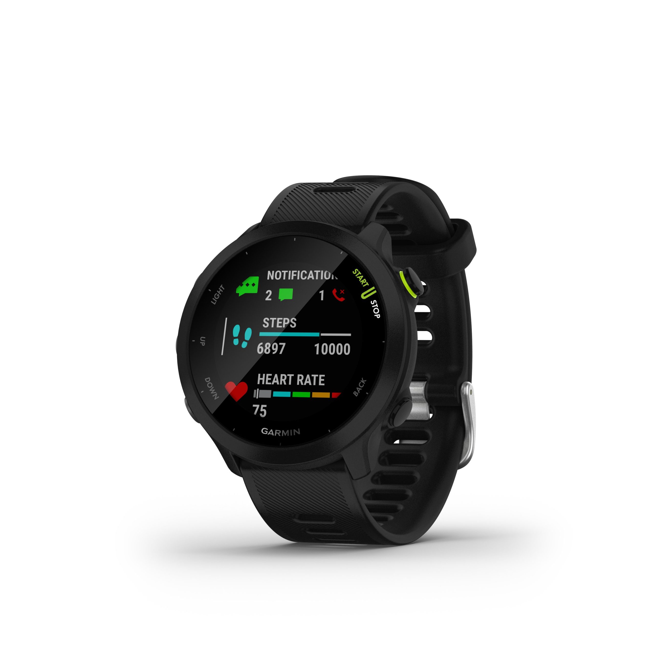 SMARTWATCH GARMIN Forerunner 55 BT GPS 42mm MIP Negro Resistencia Agua 5ATM Pulsómetro Sueño