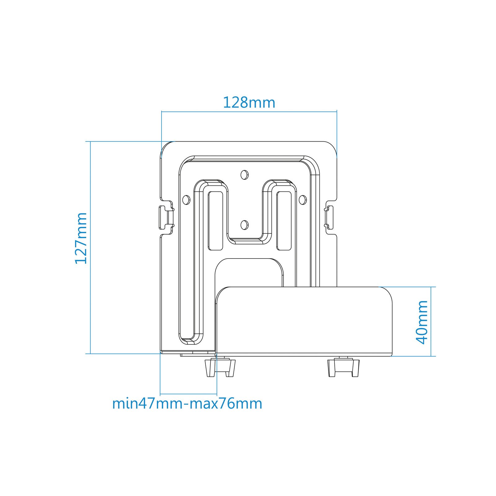 SOPORTE UNIVERSAL DE PARED TOOQ PARA ROUTER MINI PC REPRODUCTOR MULTIMEDIA
