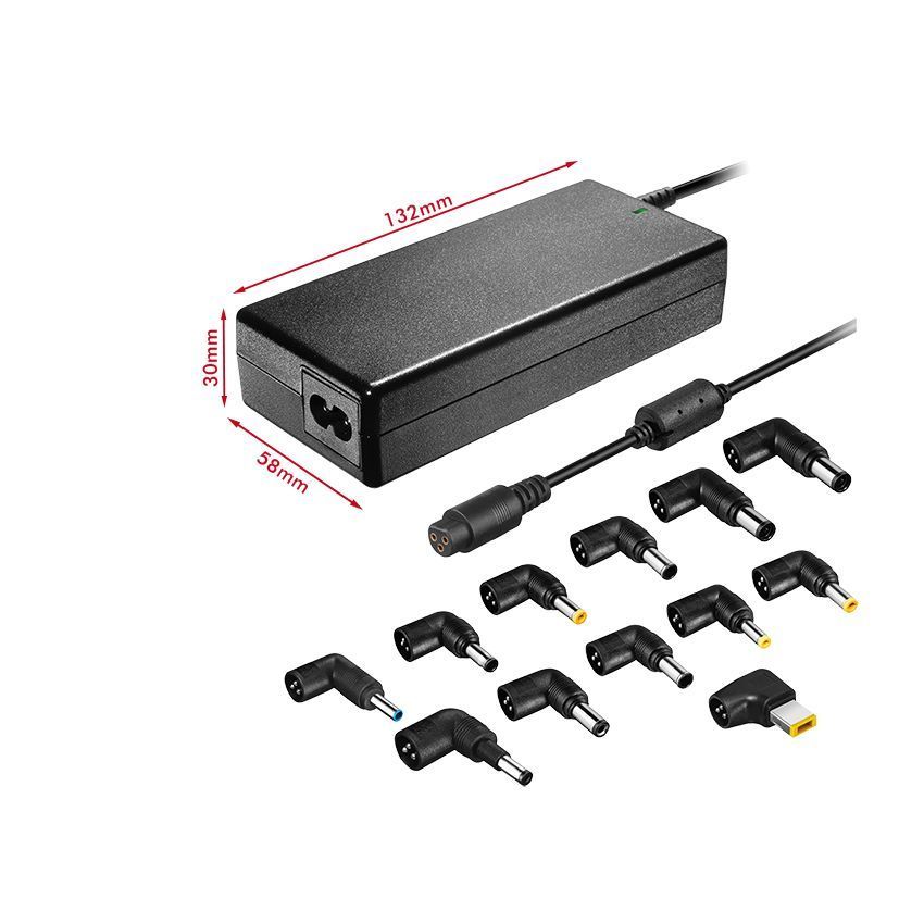 CARGADOR PORTATIL AUTOMATICO UNIVERSAL LEOTEC 90W NEGRO