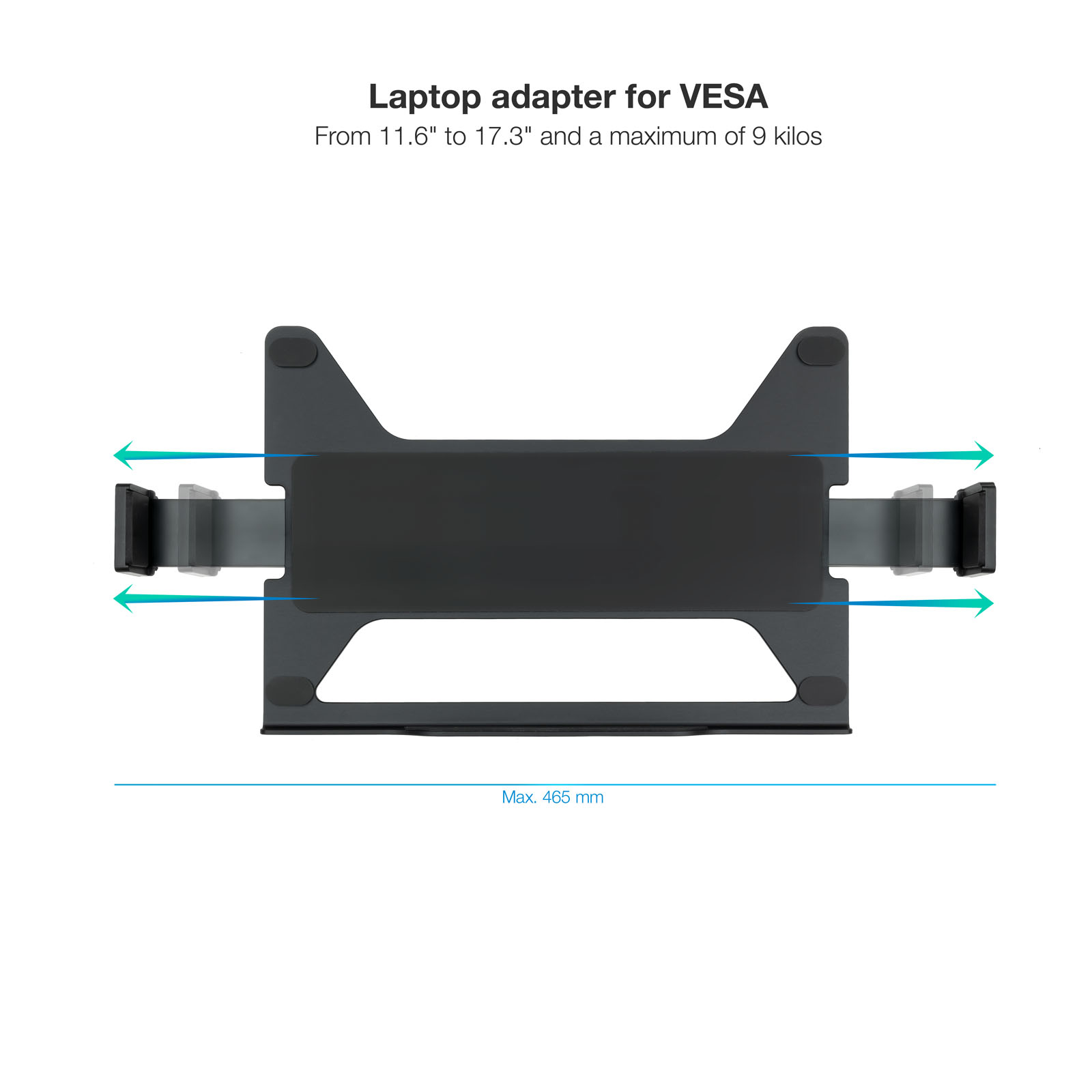 SOPORTE TOOQ PARA PORTATIL 11.6" - 17.3" CARGA MAXIMA 9KG VESA 75 X 75
