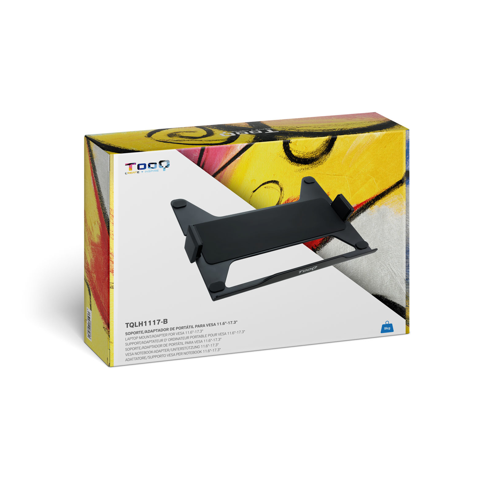SOPORTE TOOQ PARA PORTATIL 11.6" - 17.3" CARGA MAXIMA 9KG VESA 75 X 75