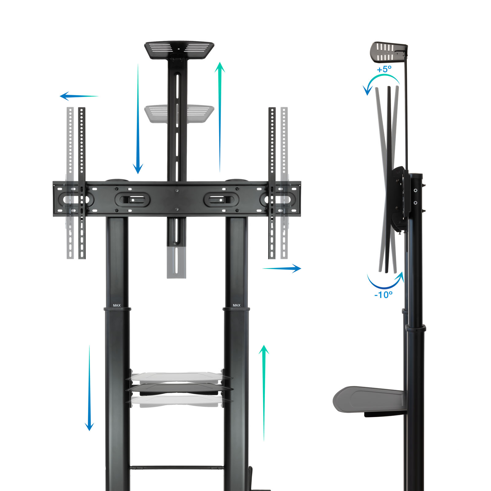 SOPORTE SUELO TV TOOQ FS20400HM-B 60"-100" CARGA MAXIMA 100KG