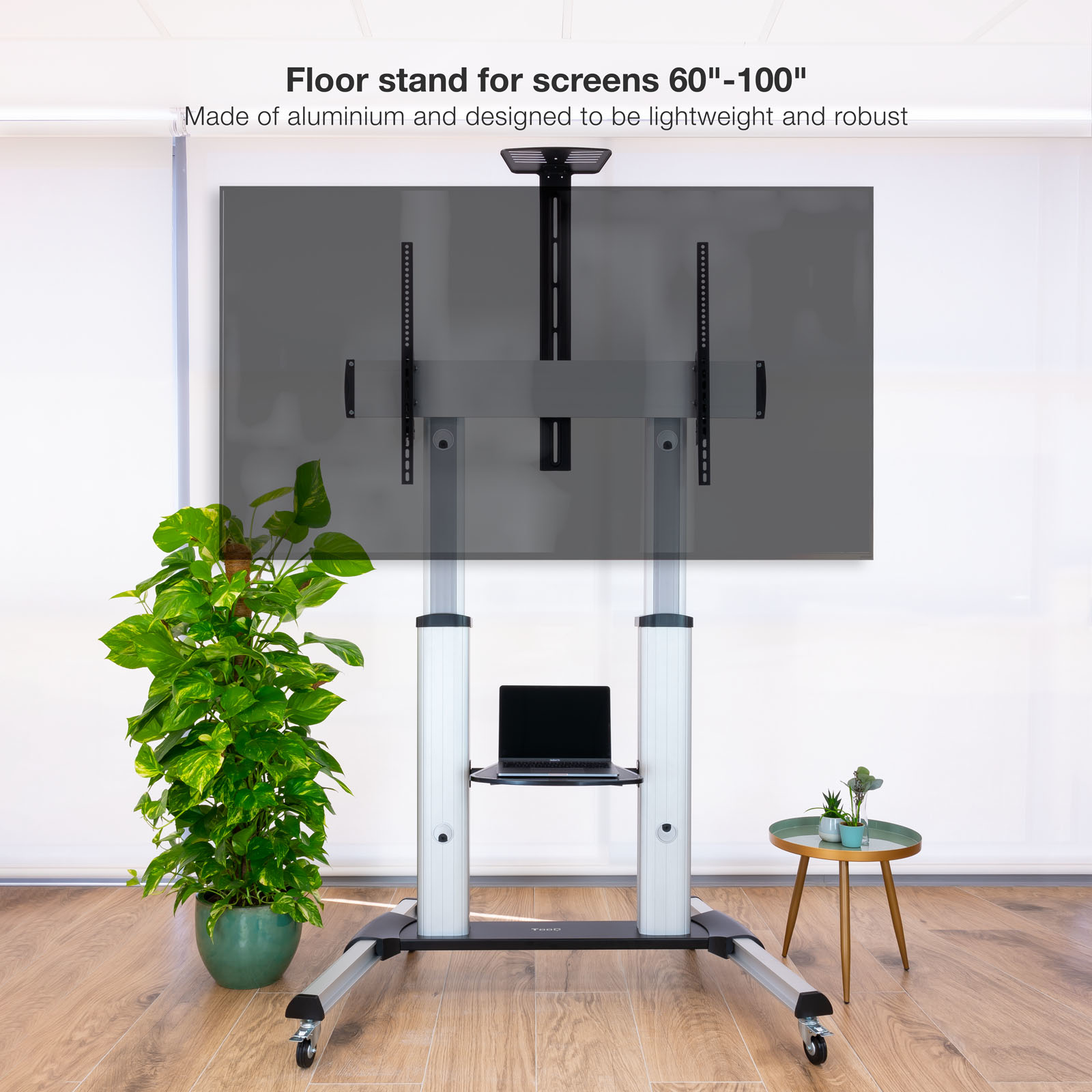 SOPORTE SUELO TV TOOQ FS20300M-B 60"-100" CARGA MAXIMA 100KG ALUMINIO