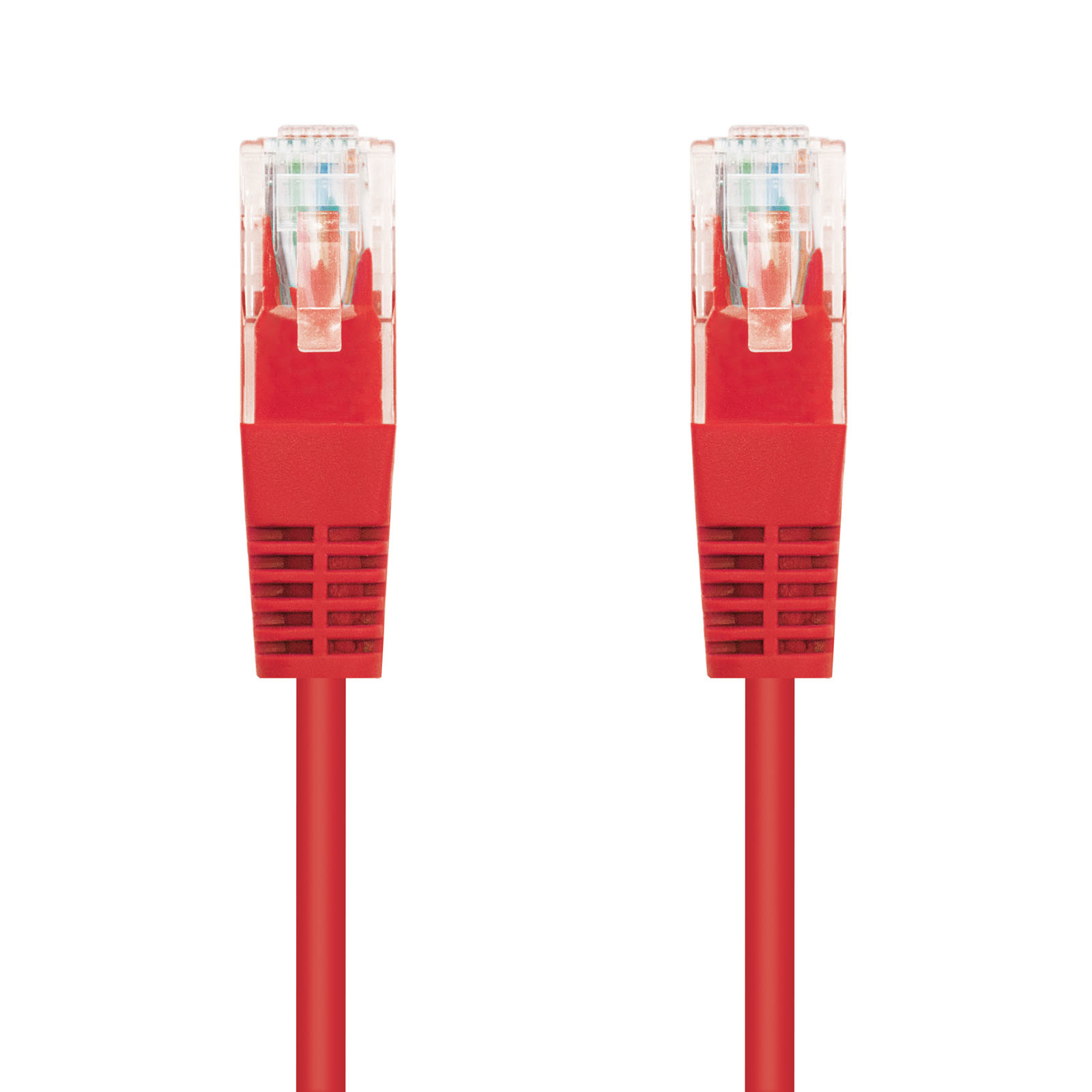 LATIGUILLO CABLE RED UTP CAT.6 RJ45 NANOCABLE 0.25M ROJO