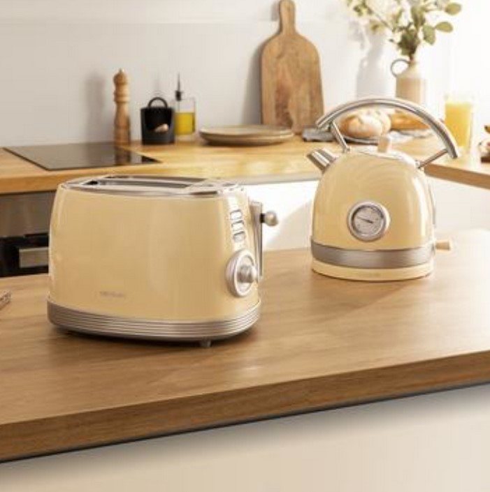 TOSTADORA CECOTEC TOAST AND TASTE 800 VINTAGE LIGHT YELLOW