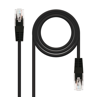 LATIGUILLO CABLE RED UTP CAT.6 RJ45 NANOCABLE 0.30M NEGRO