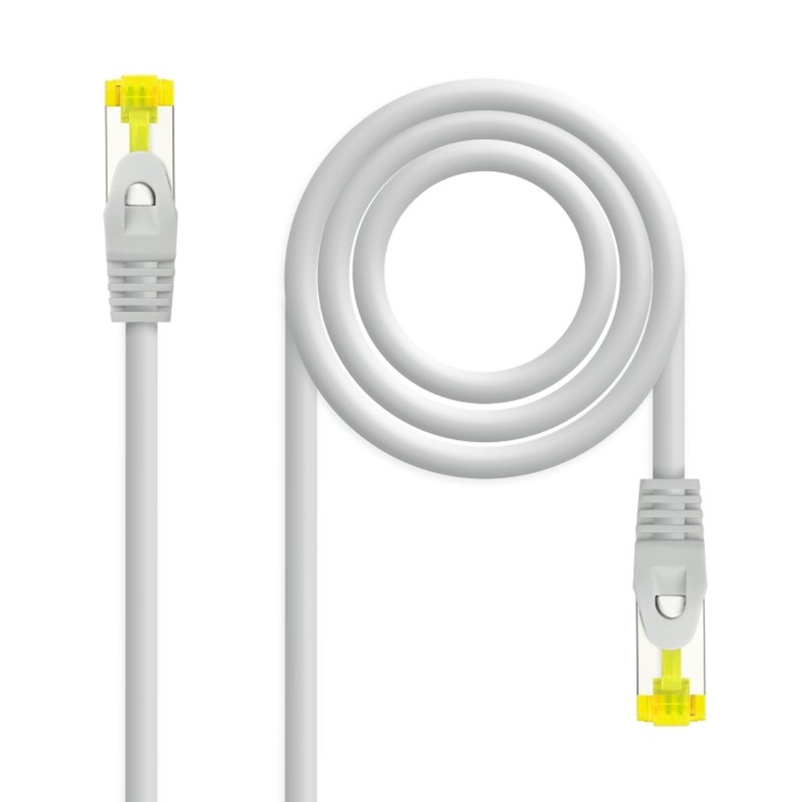 LATIGUILLO CABLE RED LSZH/SFTP CAT.6A RJ45 NANOCABLE 1M GRIS
