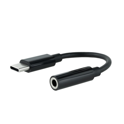 CABLE ADAPTADOR USB C A JACK 3.5MM NANOCABLE 0.11M/ MACHO-HEMBRA/ NEGRO
