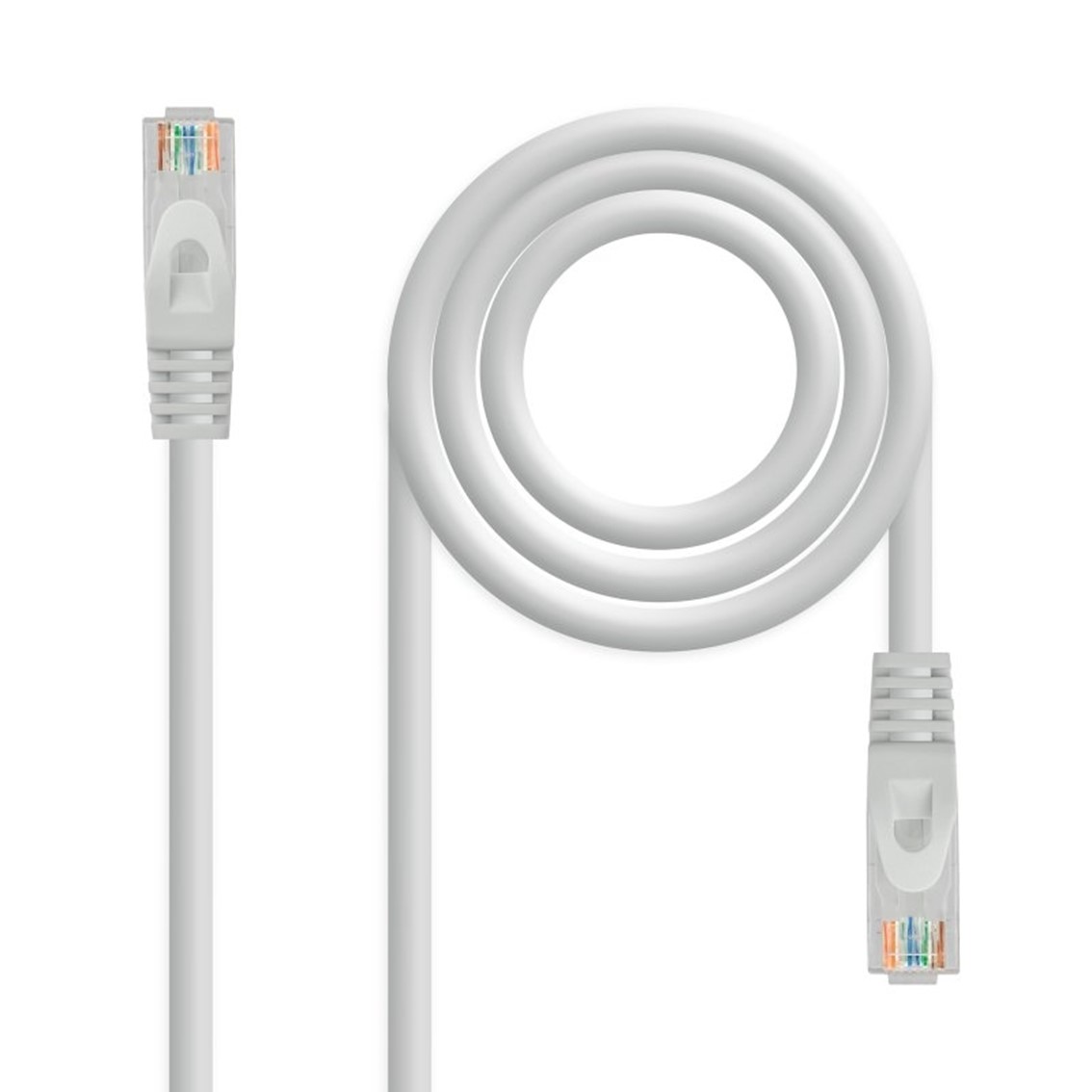 LATIGUILLO CABLE RED LSZH/UTP CAT.6A RJ45 NANOCABLE 0.5M GRIS
