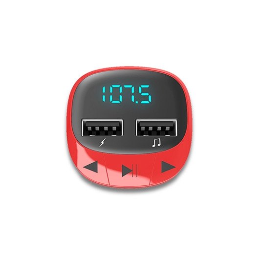 TRANSMISOR FM COCHE ENERGY SISTEM ROJO FM / 87.5-108 MHz / CARGADOR / MICROSD / USB / MP3