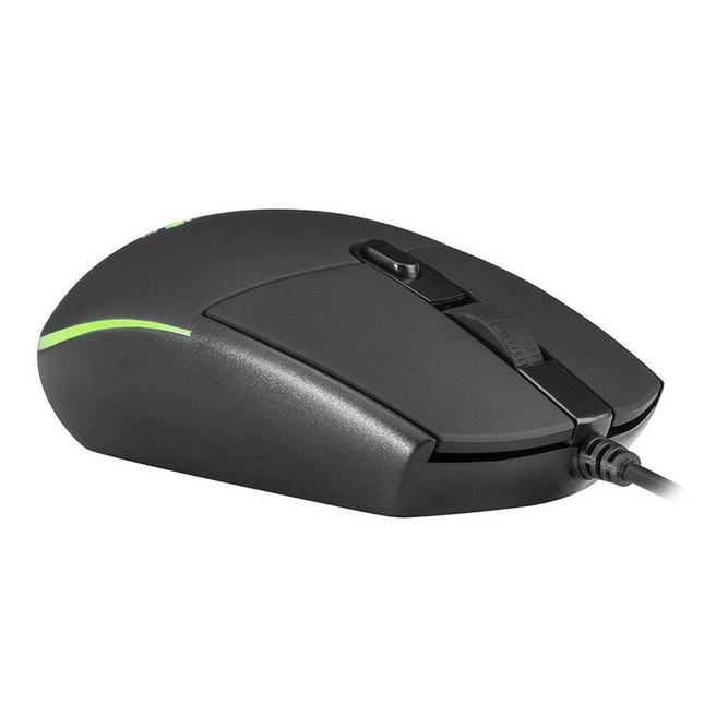 MOUSE RATON MARS GAMING MMG OPTICO USB 6 BOTONES 3200PPP RGB NEGRO