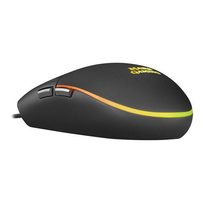 MOUSE RATON MARS GAMING MMG OPTICO USB 6 BOTONES 3200PPP RGB NEGRO