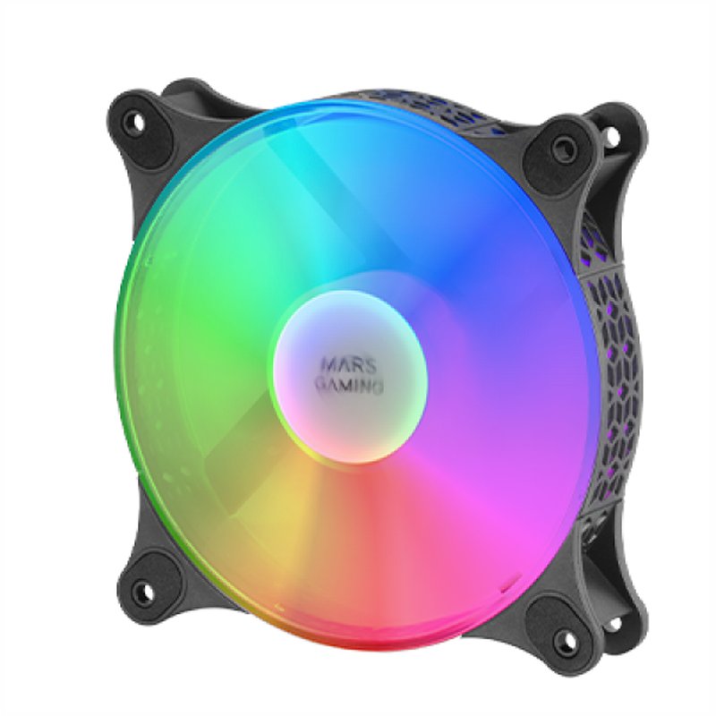 KIT DE VENTILADORES MARS GAMING MFDUOB 2 X 120MM FRGB NEGRO