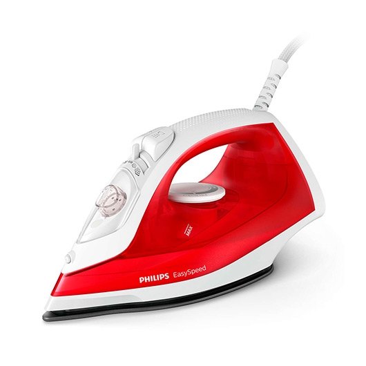 PLANCHA DE VAPOR PHILIPS EASYSPEED ROJO/BLANCO 2000W / VAPOR CONTINUO / ANTIADHERENTE / DEP 220ML / ANTICAL