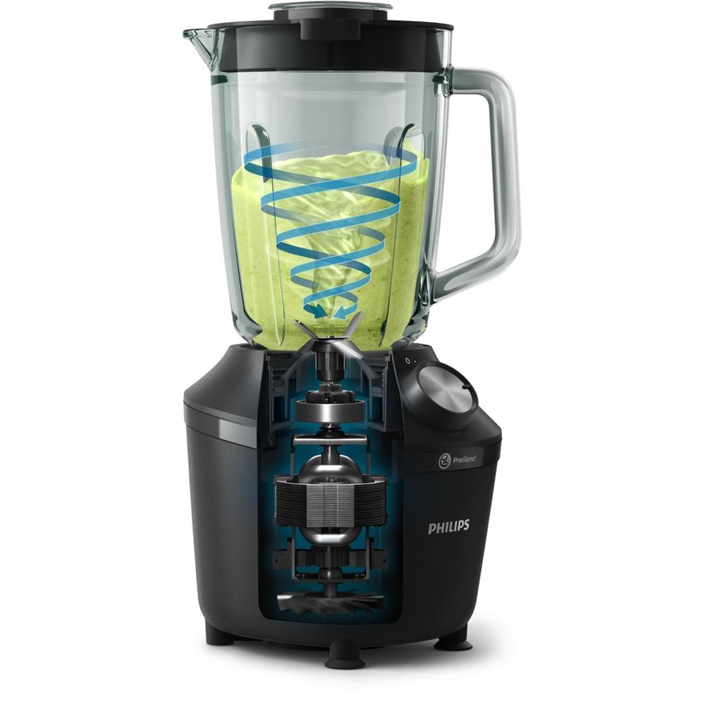 BATIDORA DE VASO PHILIPS SERIES 3000 HR2291/01 PROBLEND / 2 VELOCIDADES / JARRA CRISTAL 1.25 L / 600W